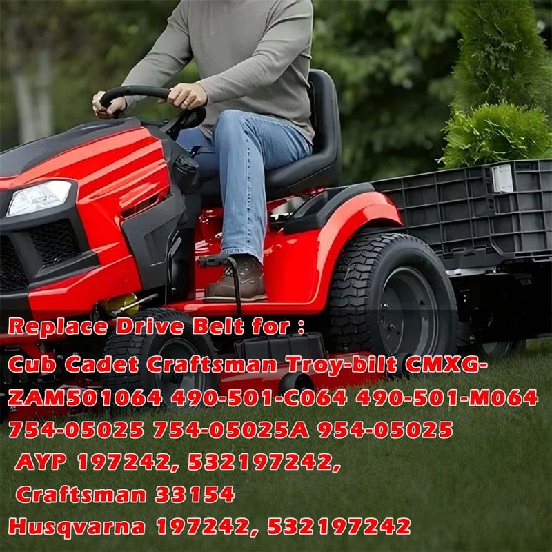 CTPOWER Replaces 954-05025A Lawn Mower 54" Kevlar Deck Belt 5/8" x 139" for Cub Ct Craftsman Troy-Bilt CMXGZAM501064 490-501-C064 490-501-M064 754-05025 754-05025A 954-05025 - Image 5